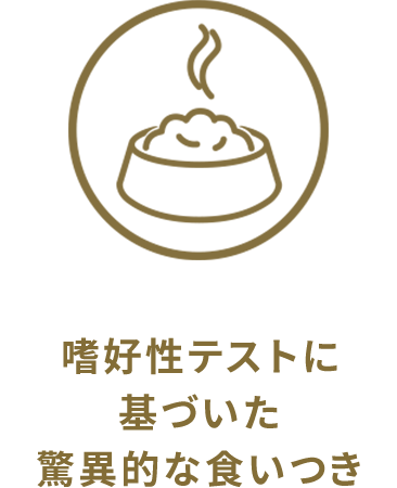 嗜好性テストに基づいた驚異的な食いつき