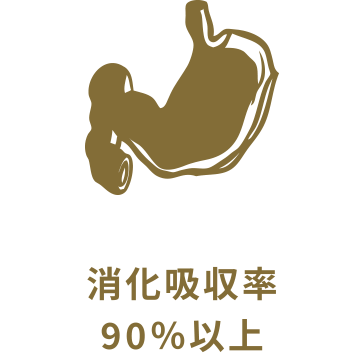 消化吸収率90%以上