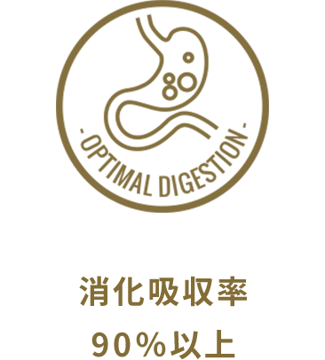 消化吸収率90%以上